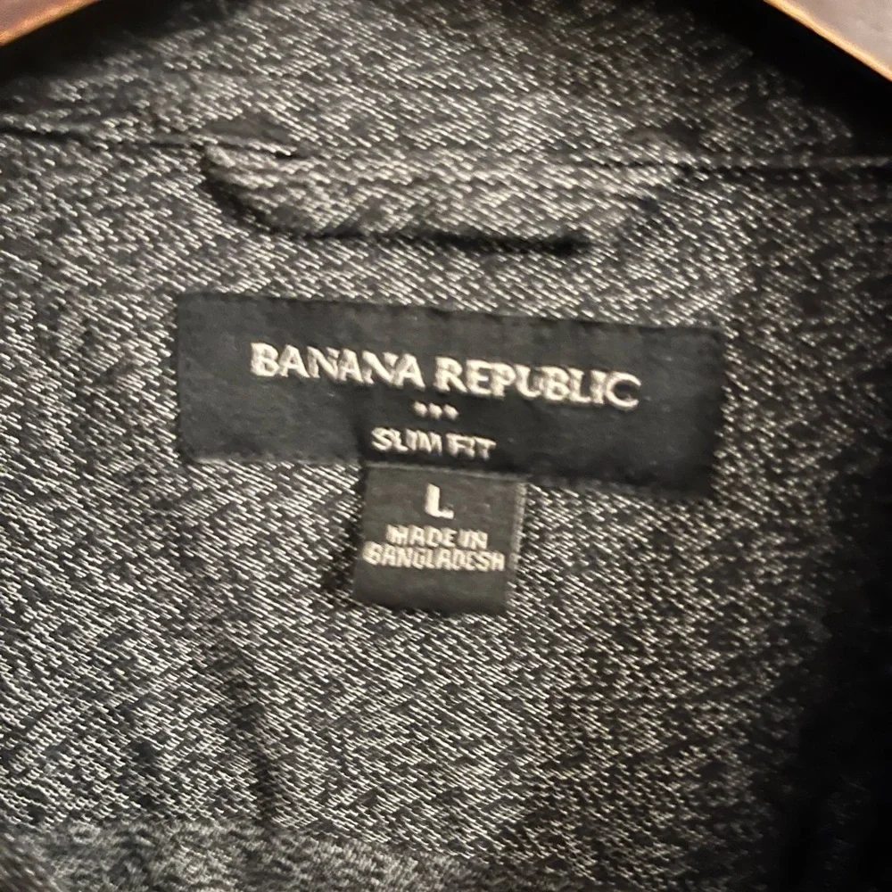 Banana‎ Republic Slim Fit Denim Overshirt Charcoal